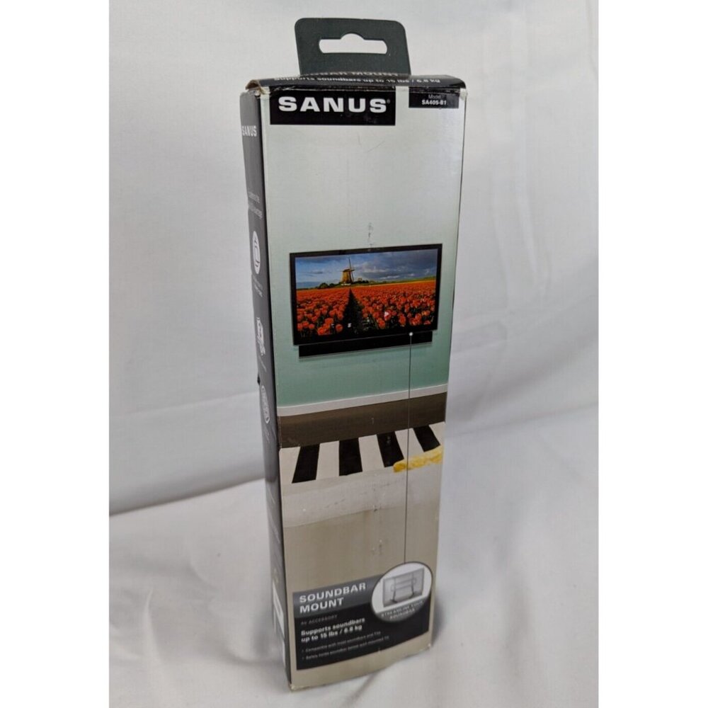 Sanus Soundbar Mount SA405-B1 - Supports up to 15lbs (Black) NIB
